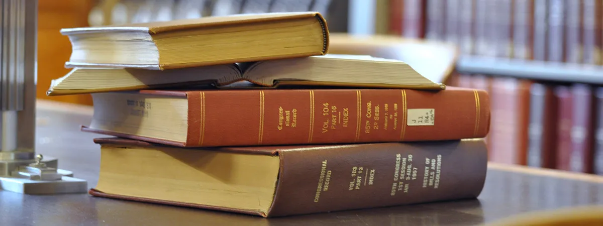 stack of books on table